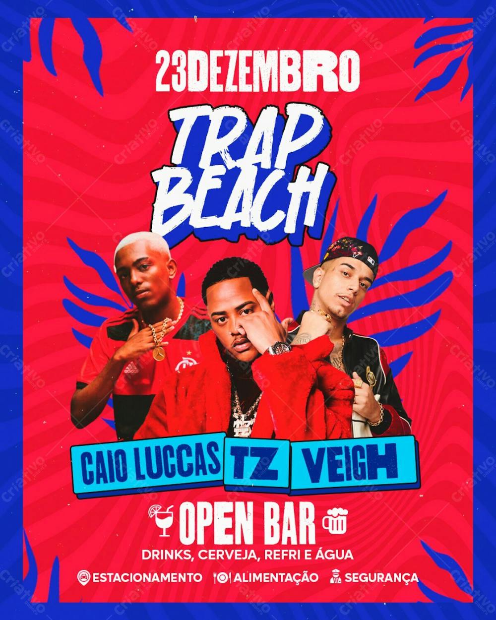 107   Flyer De Evento Trap Beach Tz Caio Luccas E Veigh Feed Psd Editável