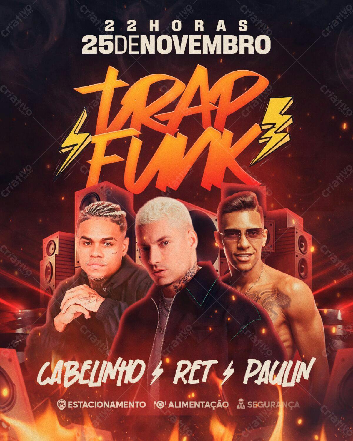 Flyer Festa Trap Funk PSD Editável