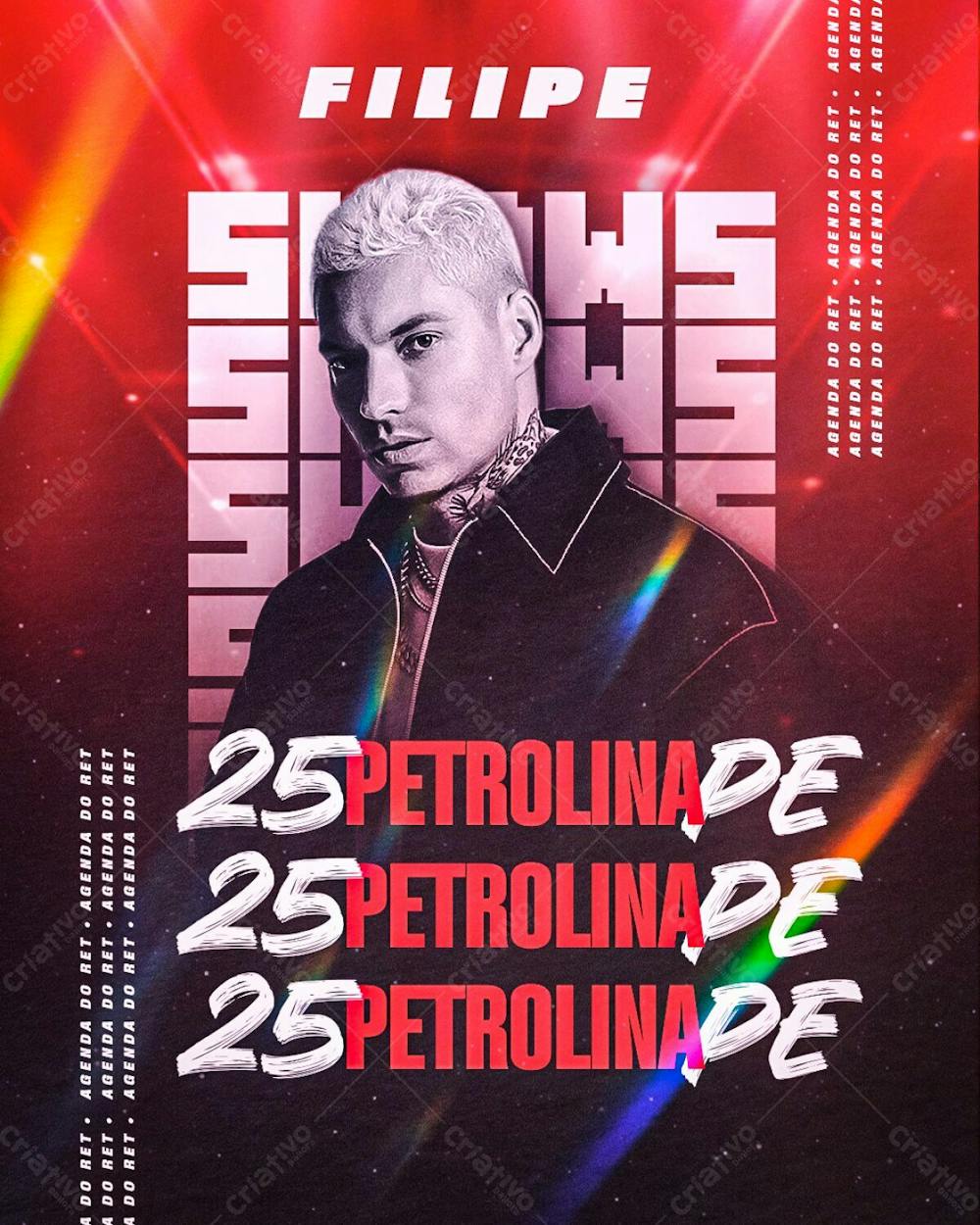 111   Agenda De Shows Filipe Ret Feed Psd Editável