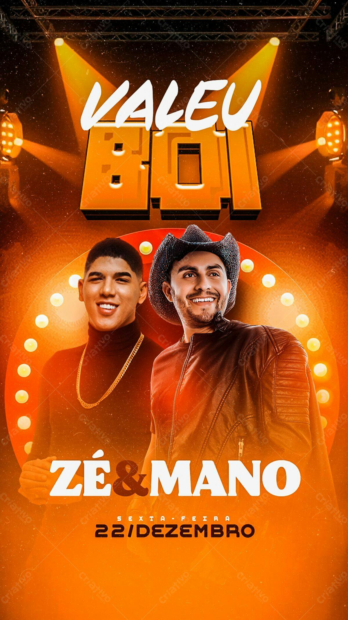 Flyer Festa Zé & Mano PSD Editável