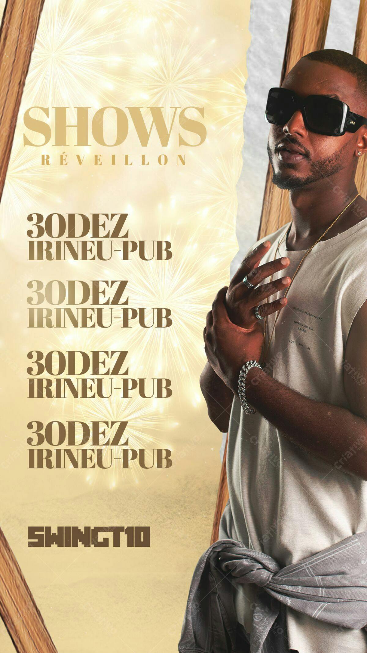 Flyer Réveillon PSD Editável