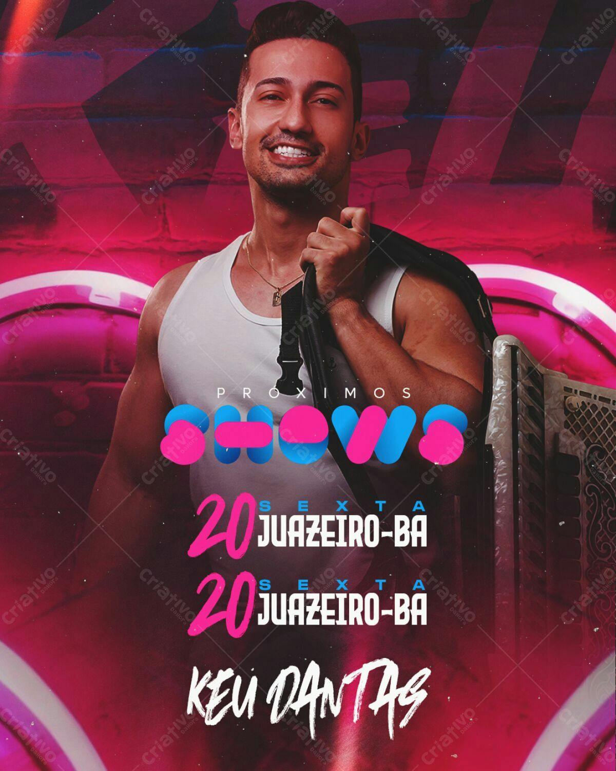Flyer para Show Keu Dantas PSD Editável