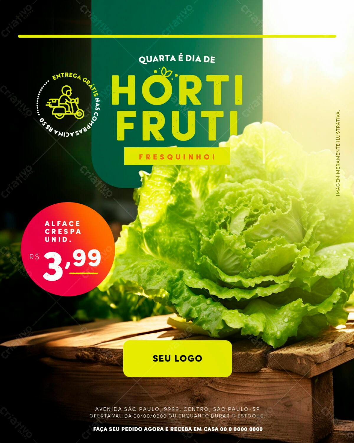 Flyer HortiFruti PSD Editável