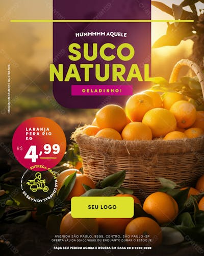 Feed Hortifrutti Suco Natal De Laranja Psd