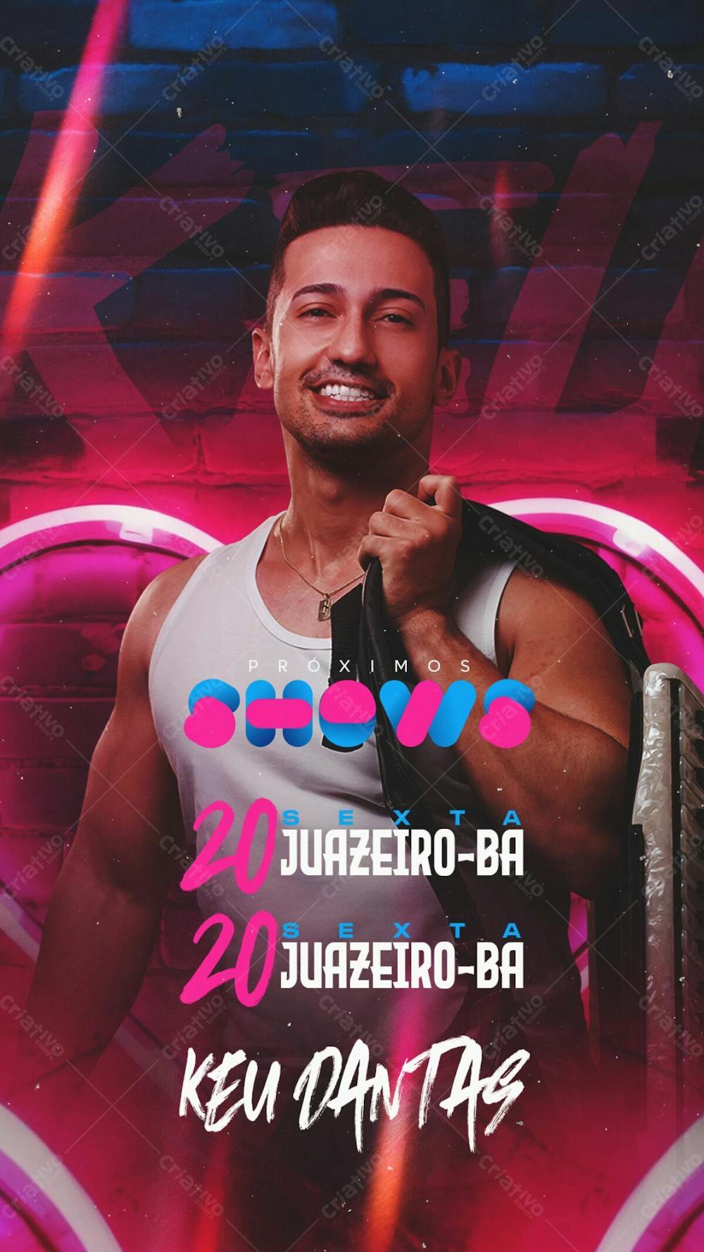 125   Agenda De Shows Keu Dantas Stories Psd Editável