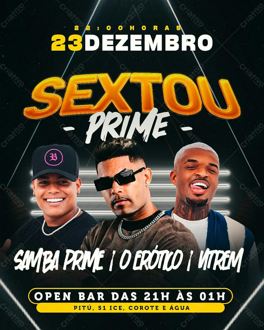 131   Flyer De Evento Sextou Prime Samba Prime O Erótico E Vitrem Feed Psd Editável