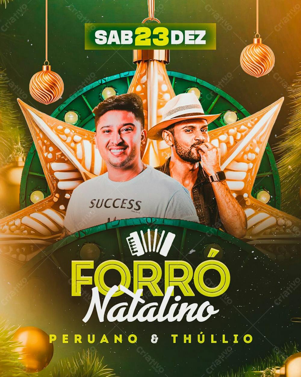 132   Flyer De Evento Forró Natalino Peruano E Thullio Feed Psd Editável