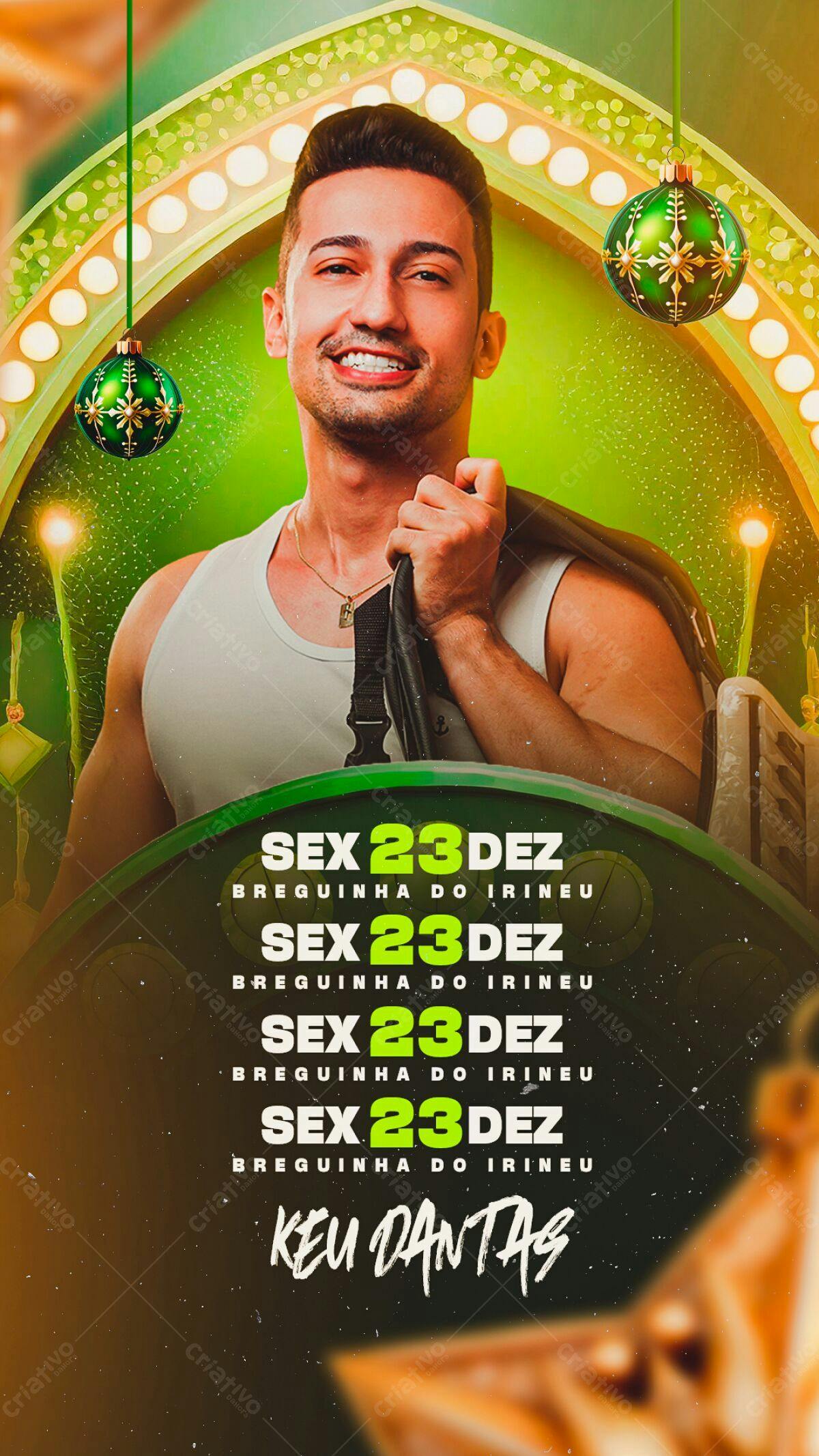 Flyer para Show Keu Dantas PSD Editável