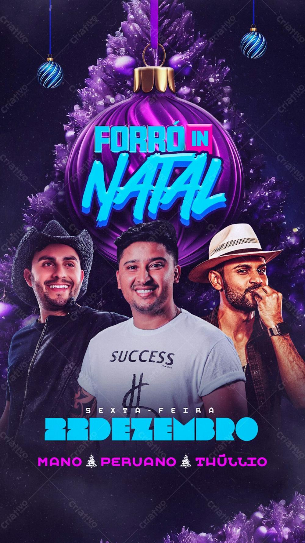 134   Flyer De Evento Forró Natalino Peruano Mano Walter E Thullio Stories Psd Editável