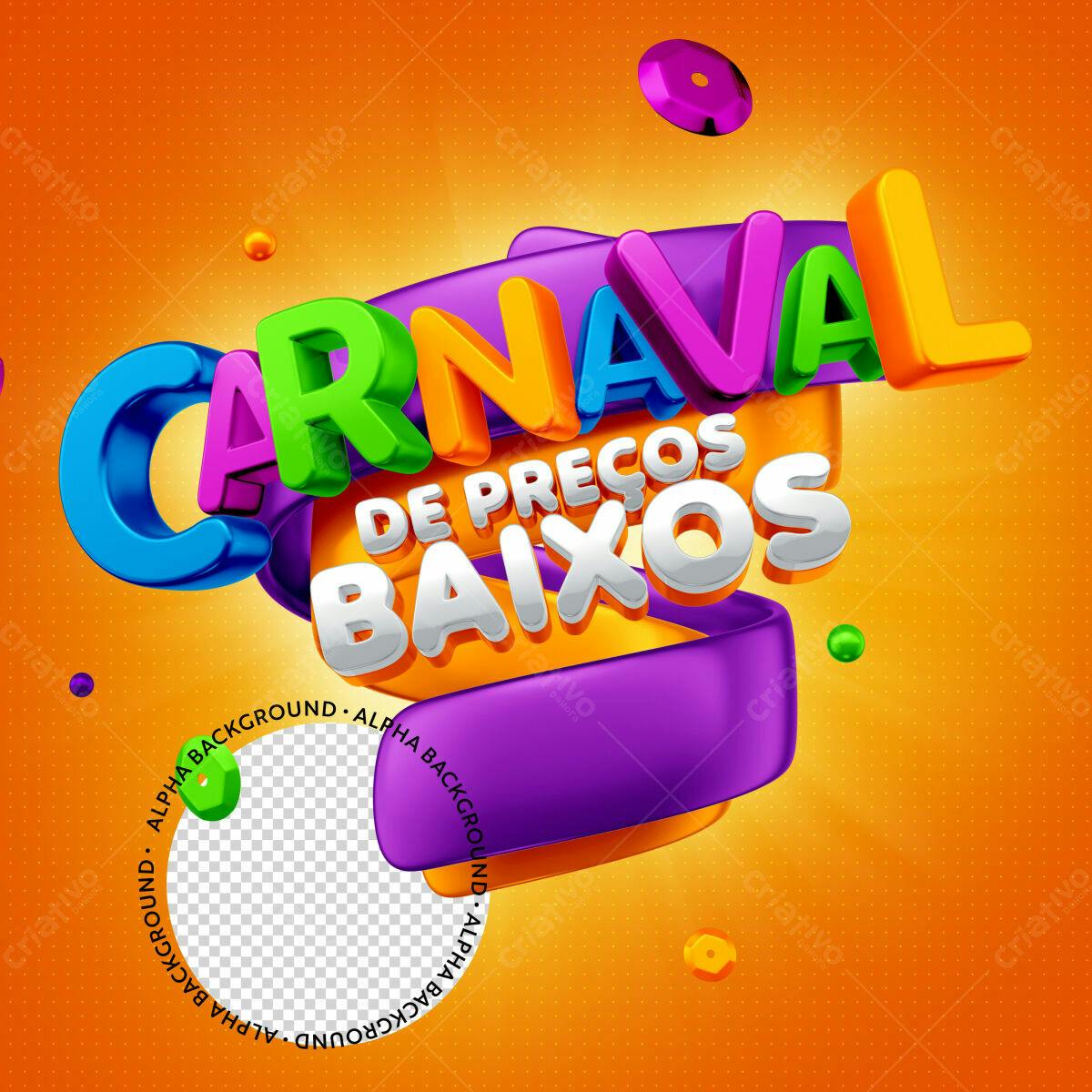 Selo 3D promocional multicolorido brilhante