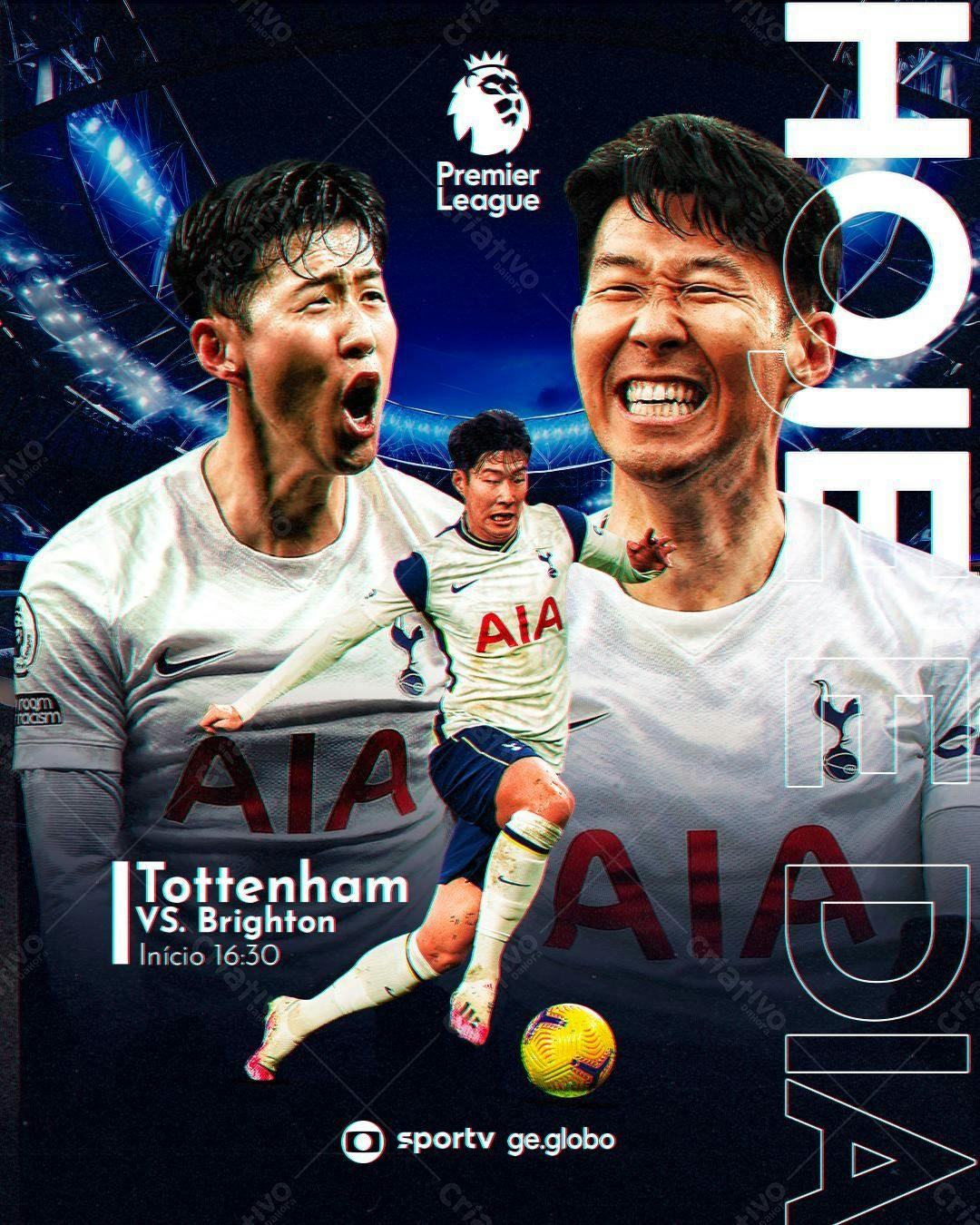 Poster Jogo Tottenham x Brighton PSD Editável