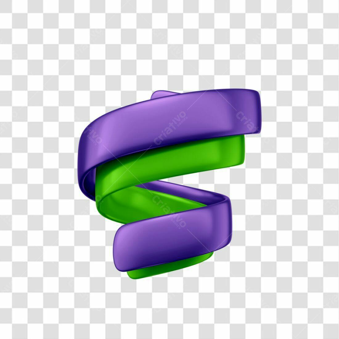 Icone espiral roxo e verde PNG com fundo transparente