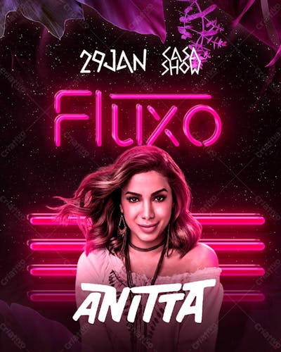 01   Flyer Evento Artista Anitta Funk Feed