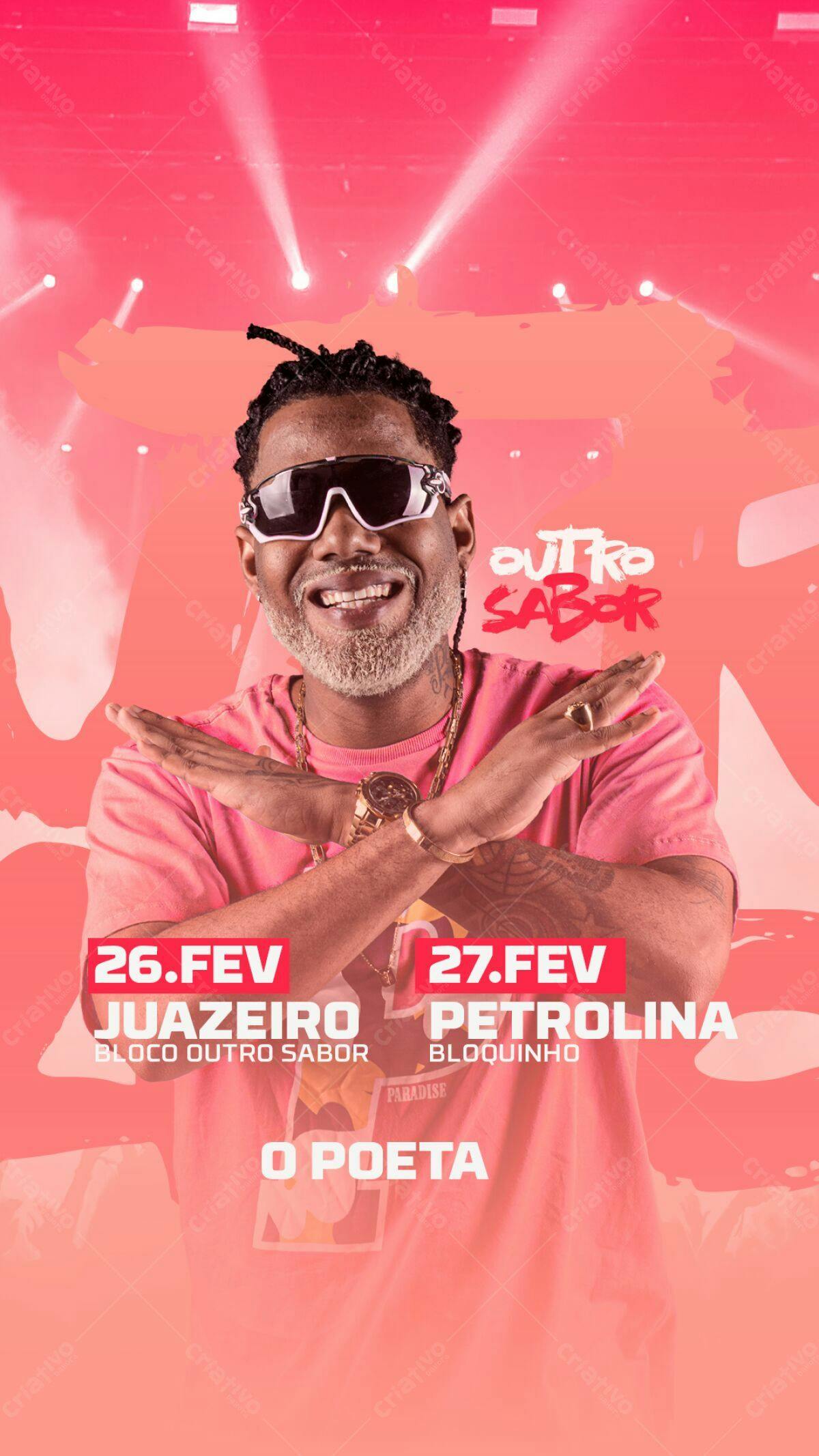 Flyer para Bloco Outra Sabor PSD Editável