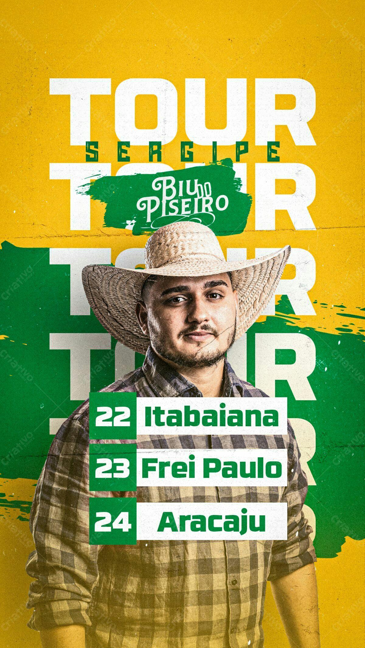 Flyer Tour Bilu Pisero Sergipe PSD Editável