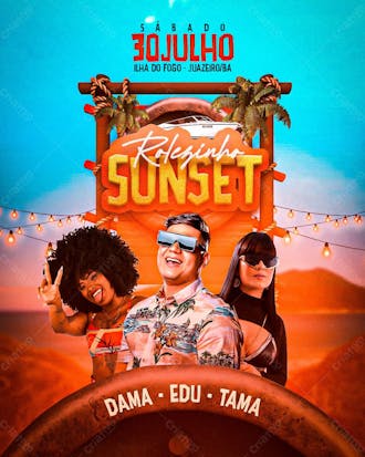 09 flyer evento rolezinho sunset feed