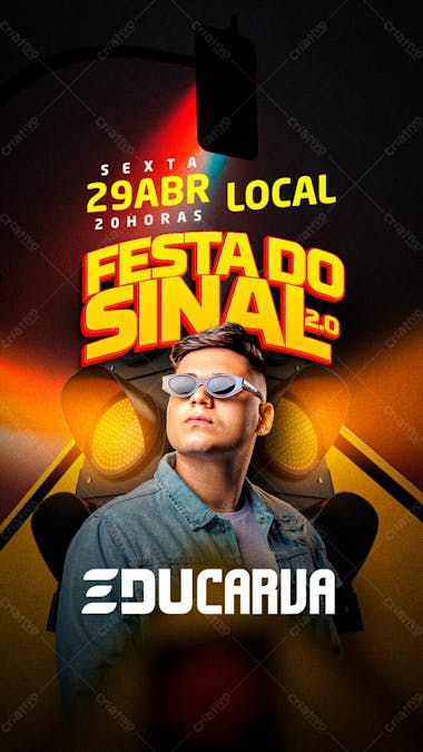 08 flyer evento festa do sinal stories