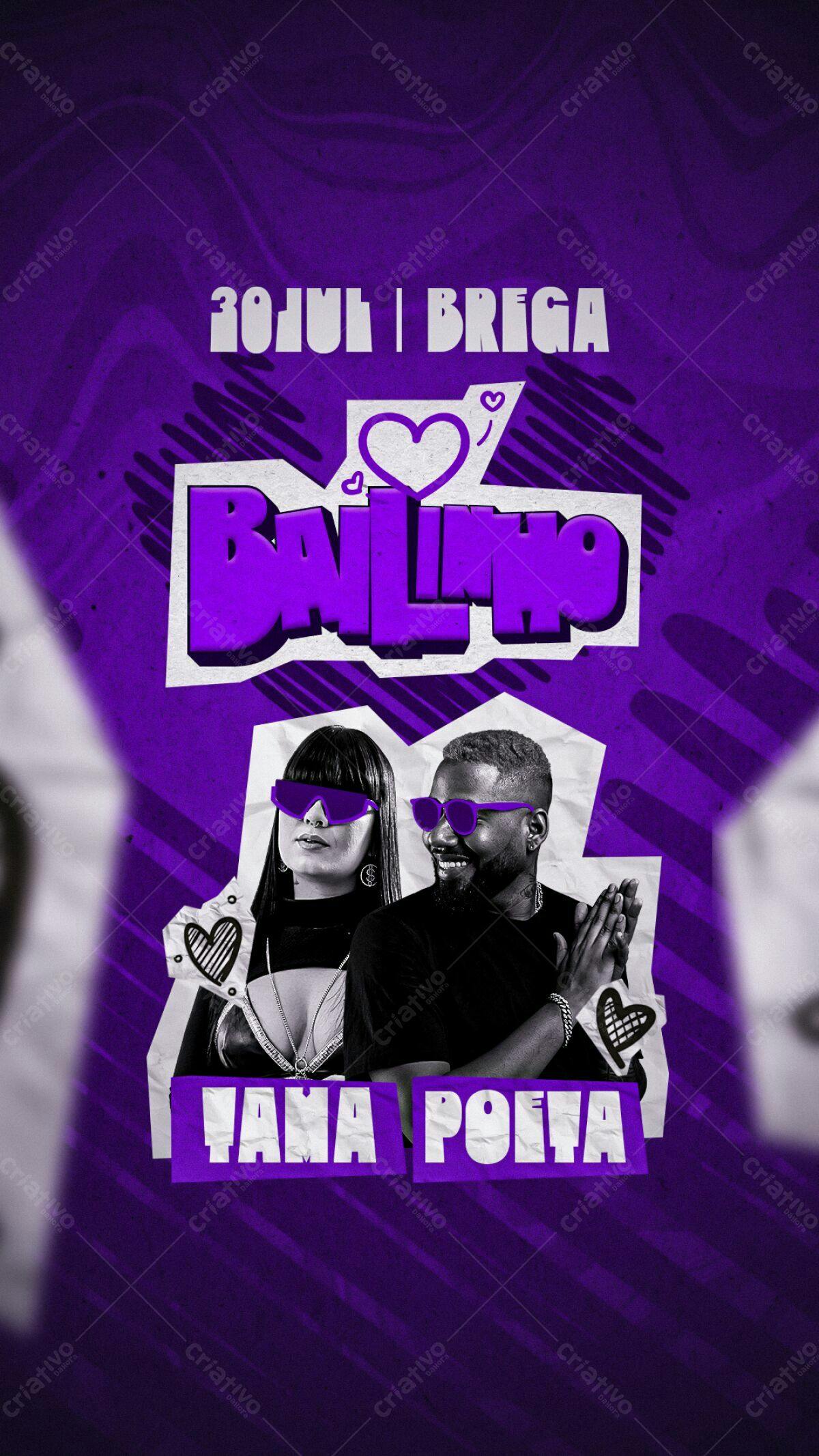 Flyer para Baile Funk PSD Editável