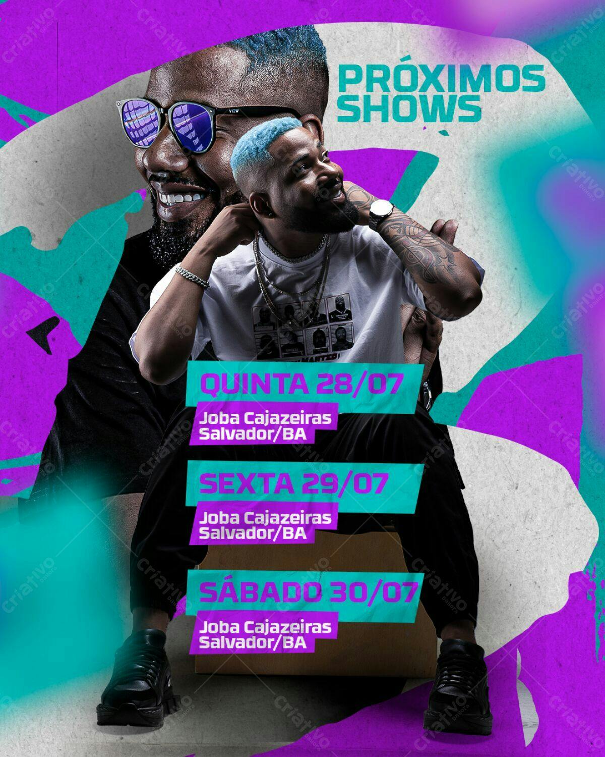 Flyer Shows Musicais Juba Cajazeiras PSD Editável