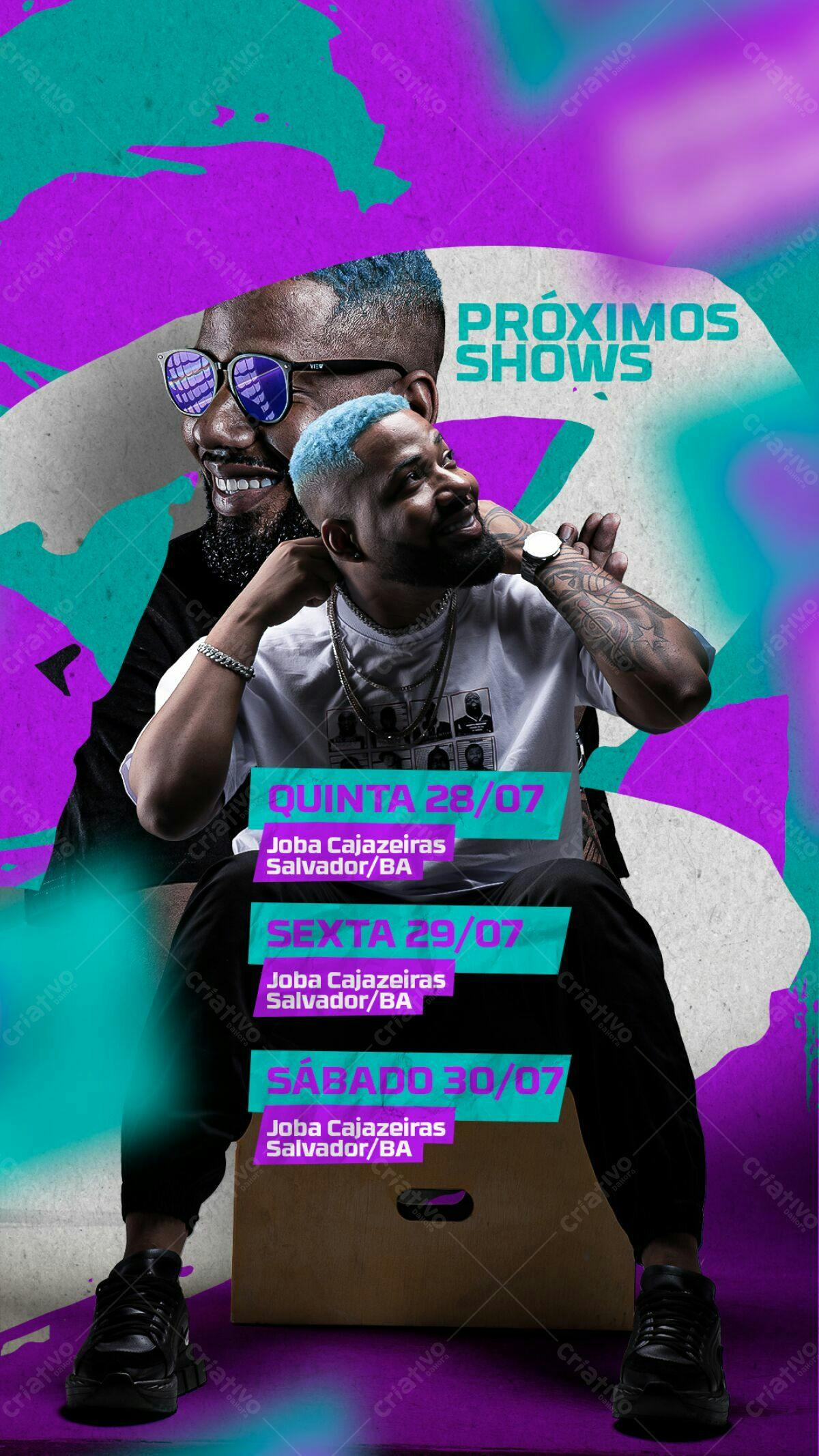 Flyer para Shows Musicais PSD Editável