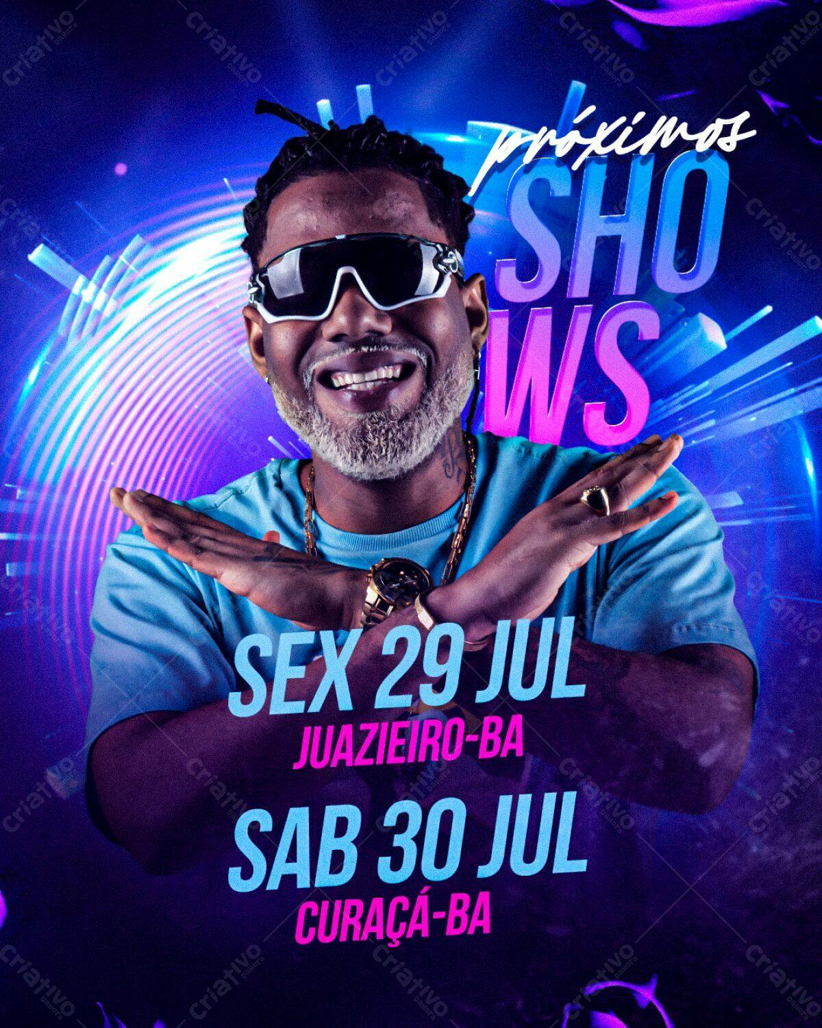 Flyer Show Musical PSD Editável