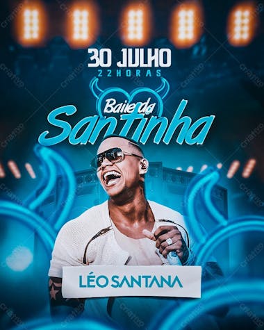 16 flyer evento baile da santinha leo santana feed