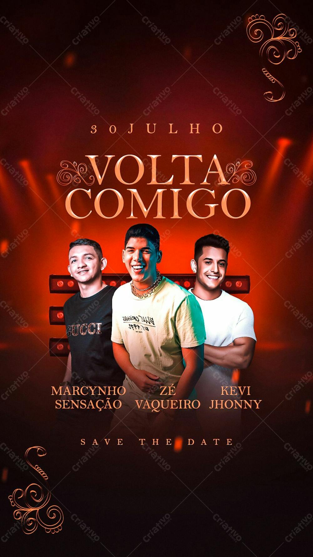 20   Flyer Evento Volta Comigo Piseiro Marcynho Zé Vaqueiro Stories