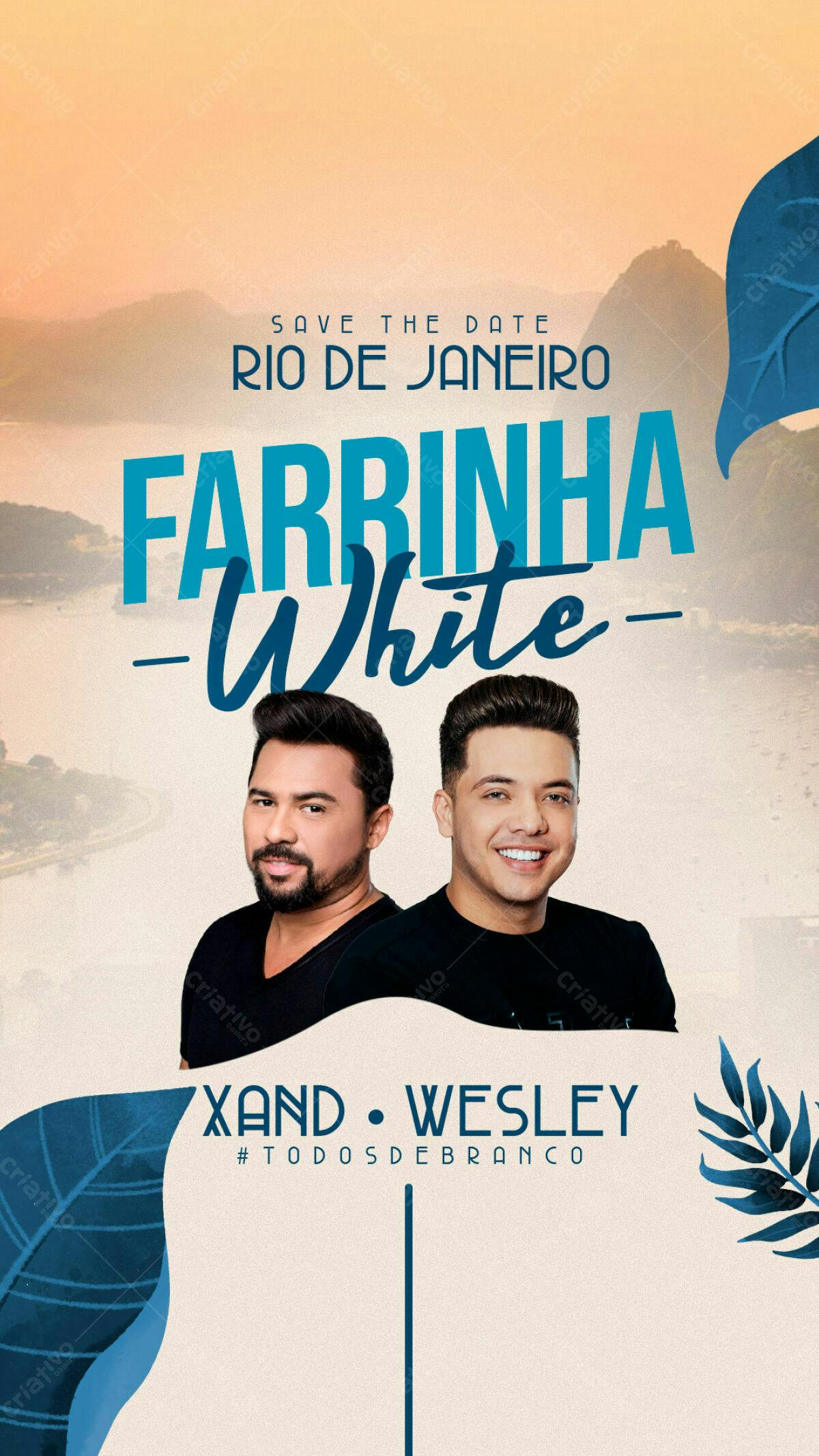 Flyer Farrinha White - Xand e Wesley PSD Editável