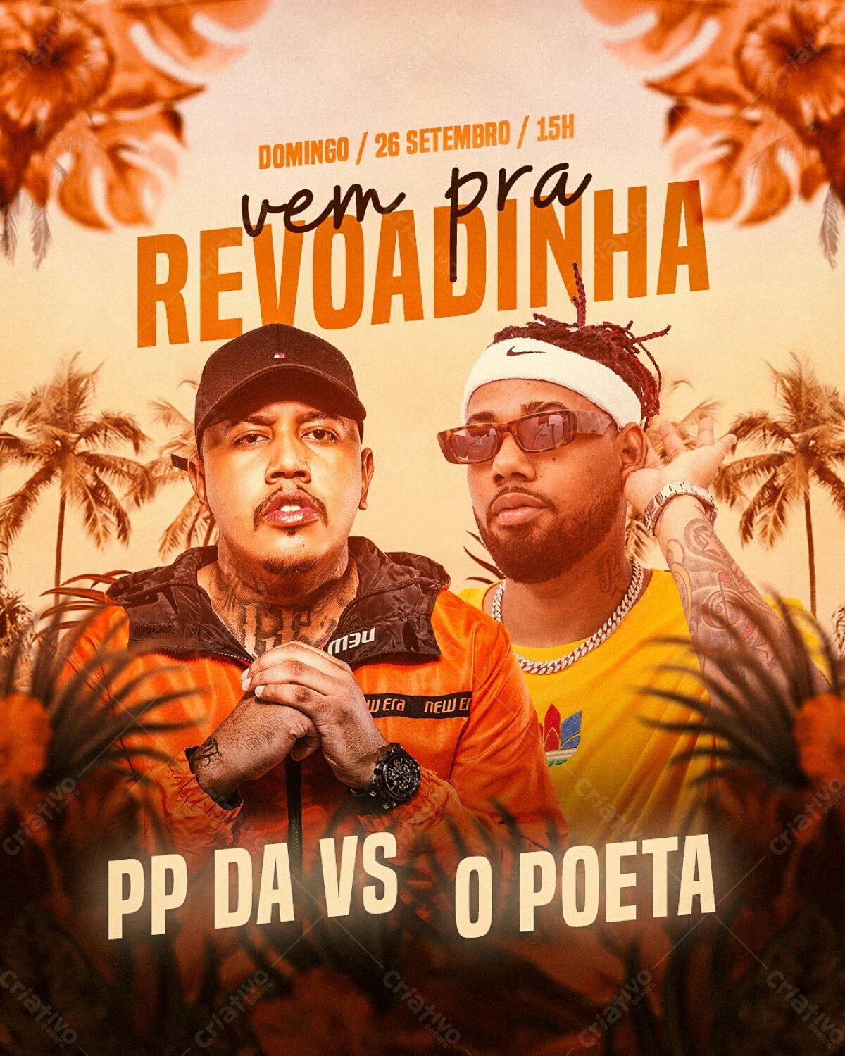 Flyer Evento Musical PP da VS O Poeta PSD Editável