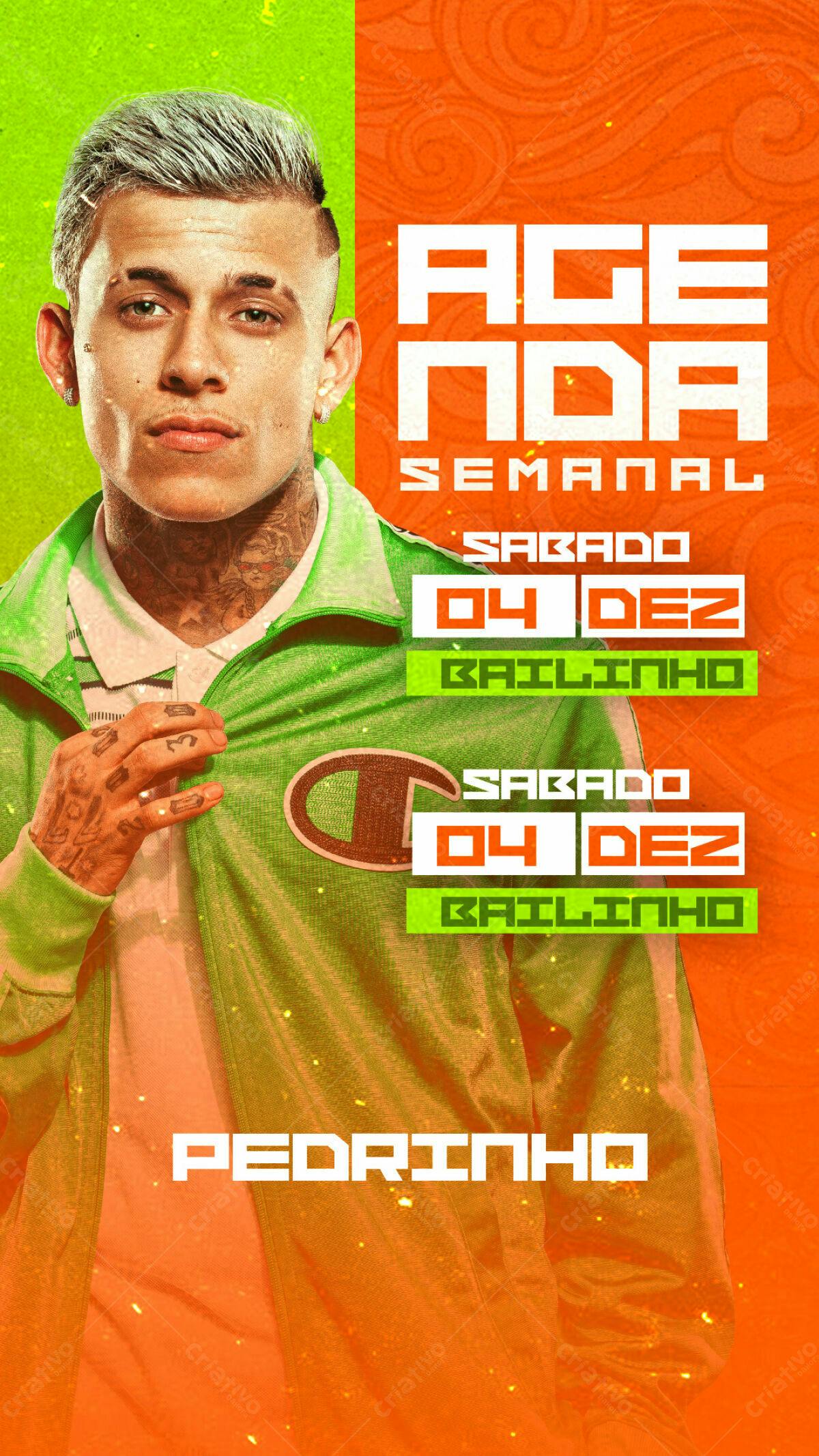 Flyer para Evento com Pedrinho PSD Editável