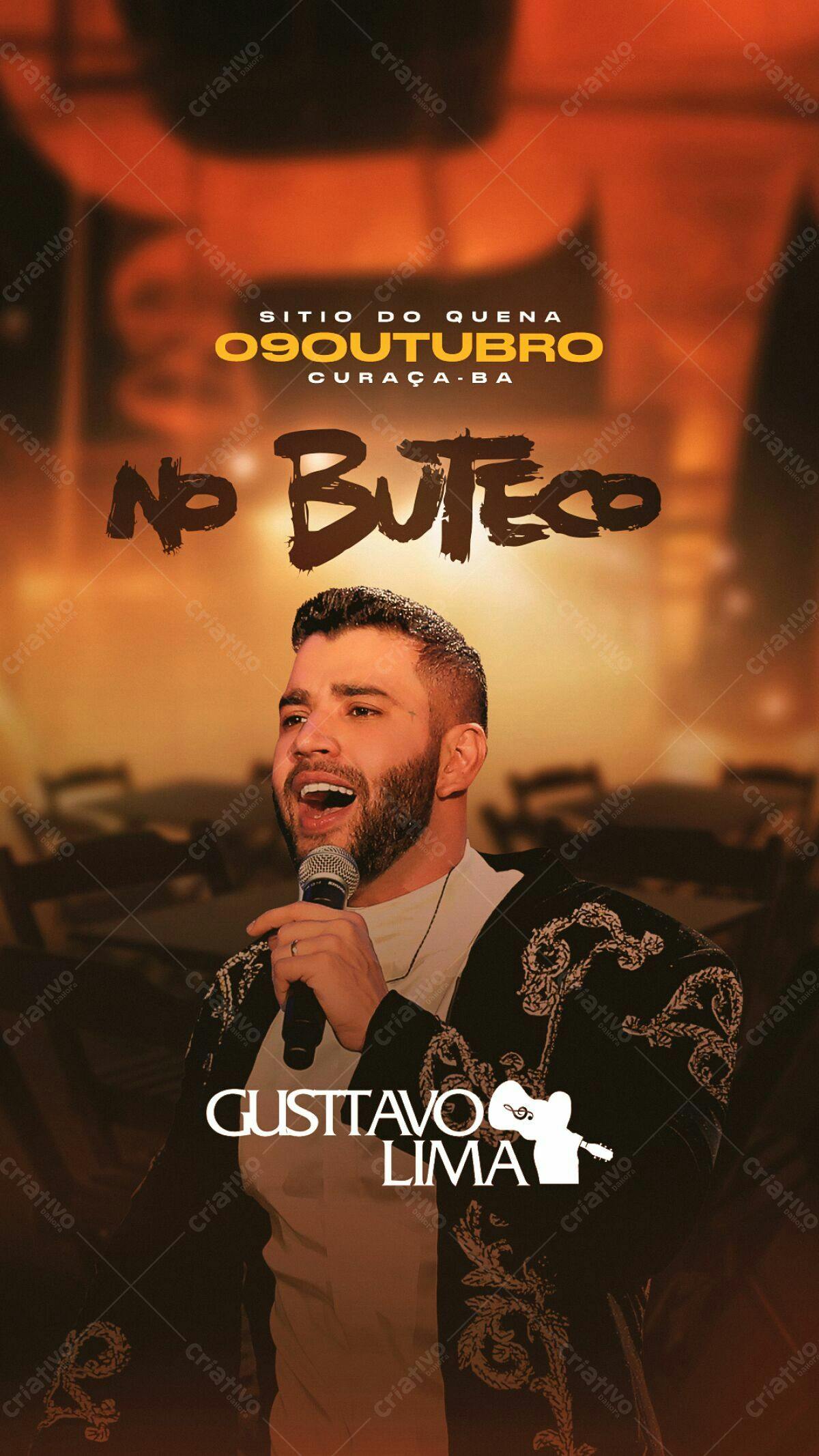 Flyer para Show Gusttavo Lima PSD Editável