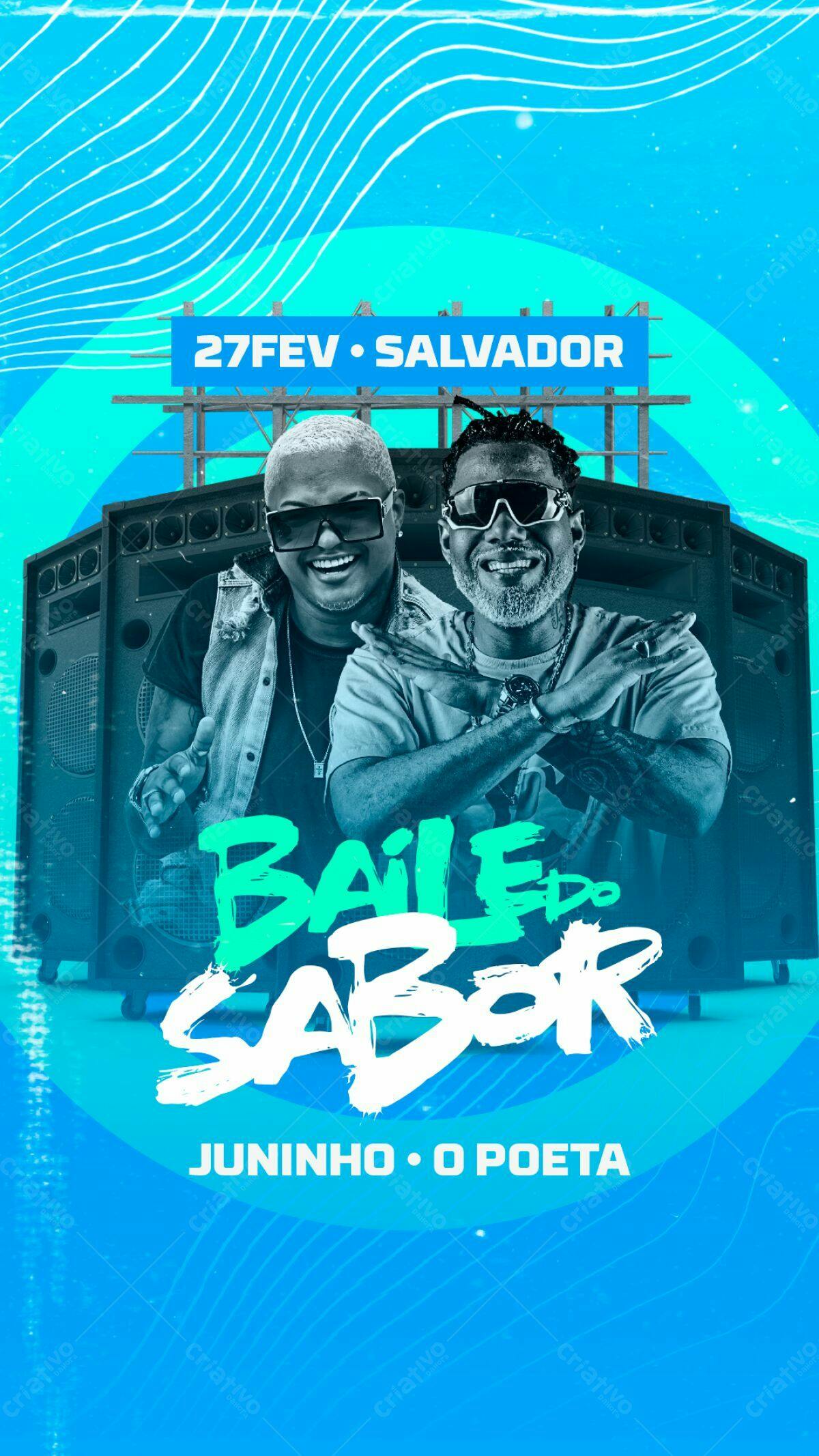 Flyer Baile do Sabor PSD Editável