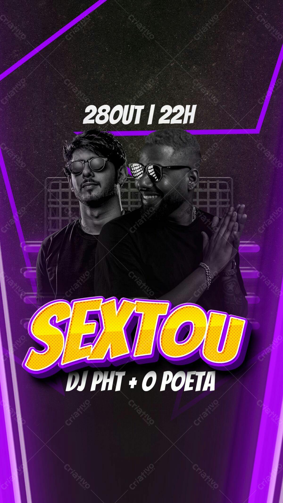 Flyer Festa Sexta-Feira PSD Editável