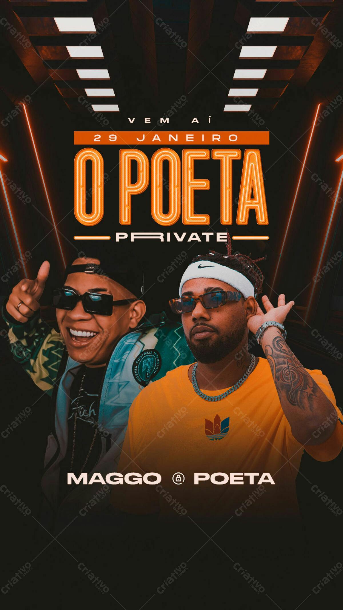 Flyer para Show Maggo e Poeta PSD Editável