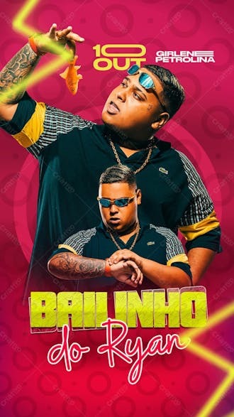 42 flyer evento bailinho do ryan funk mc stories