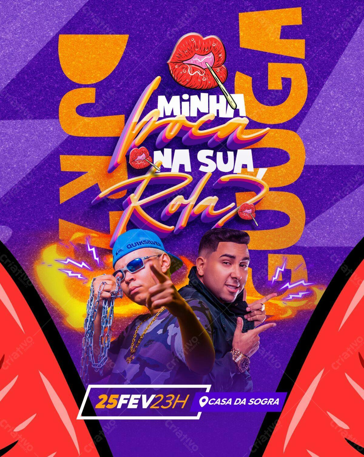 Flyer Festa com DJs PSD Editável