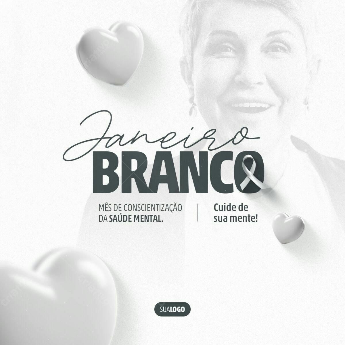 Flyer Janeiro Branco PSD Editável