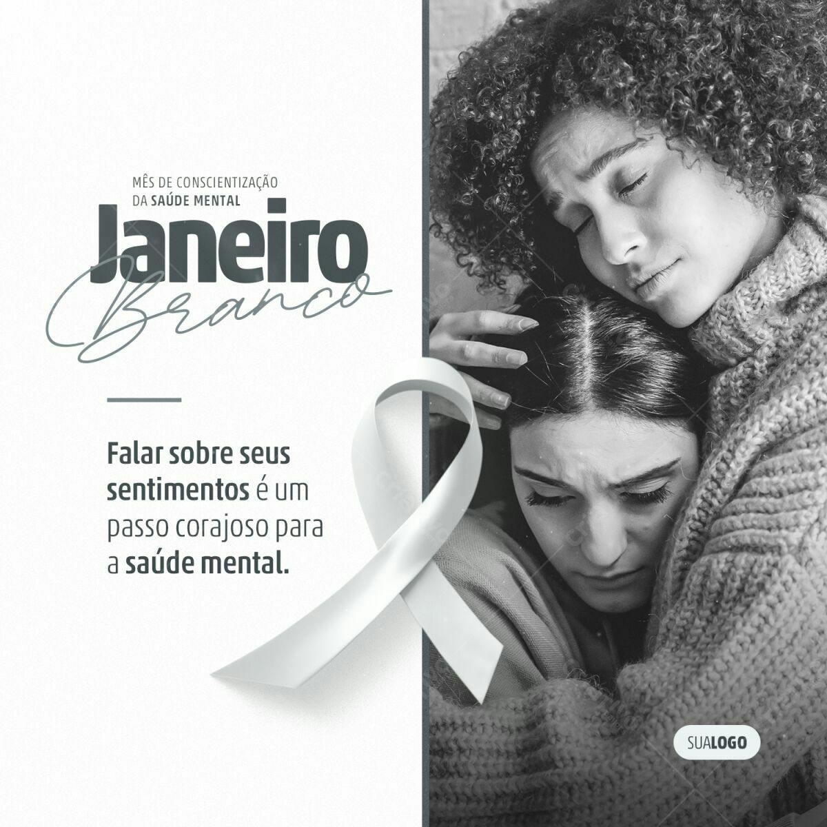 Post Janeiro Branco PSD Editável
