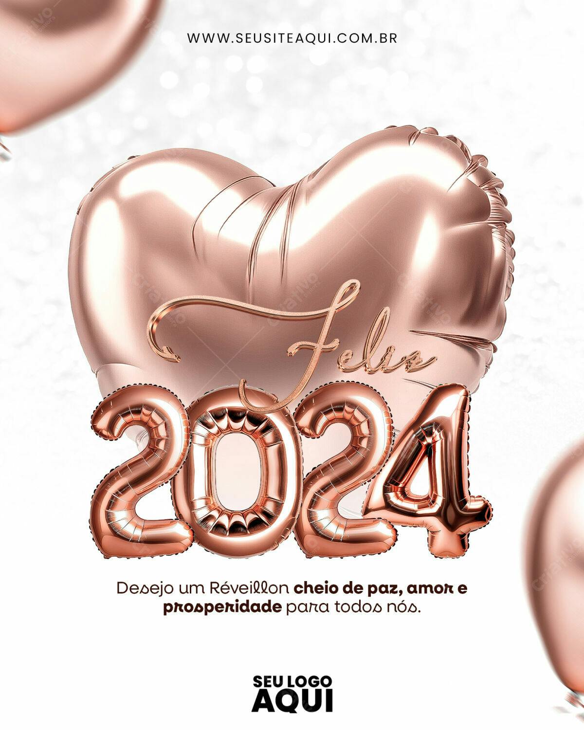 Flyer Réveillon 2024 PSD Editável