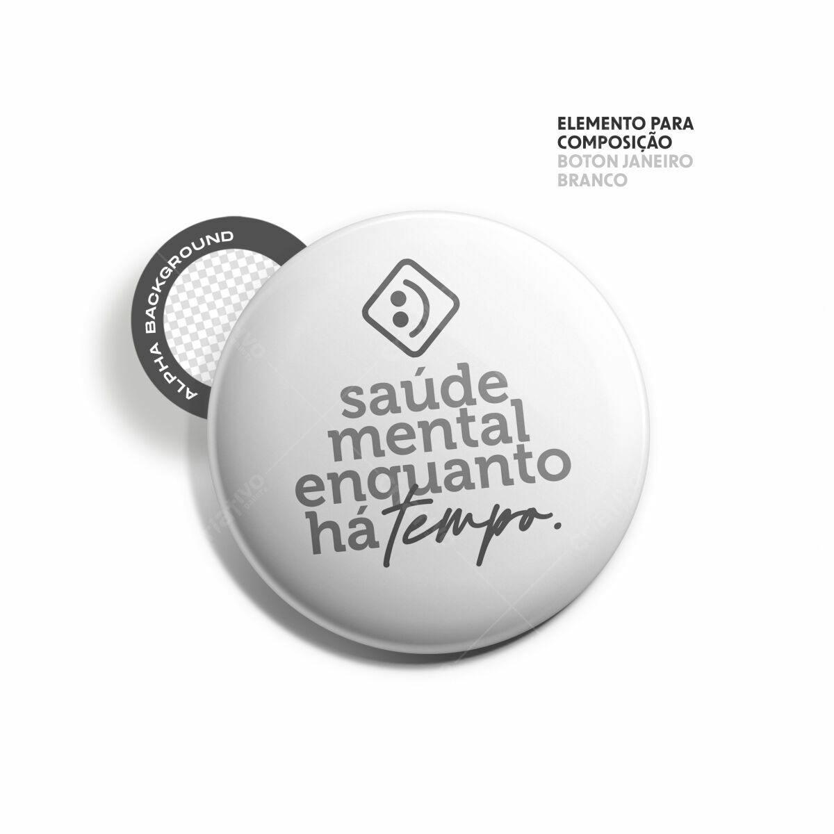 Botão de Saúde Mental PSD Editável
