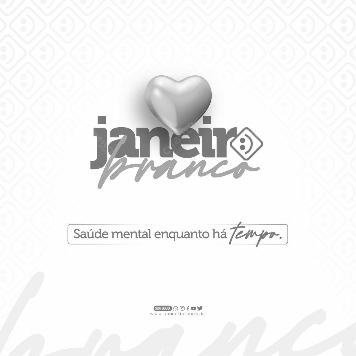Flyer Janeiro Branco PSD Editável
