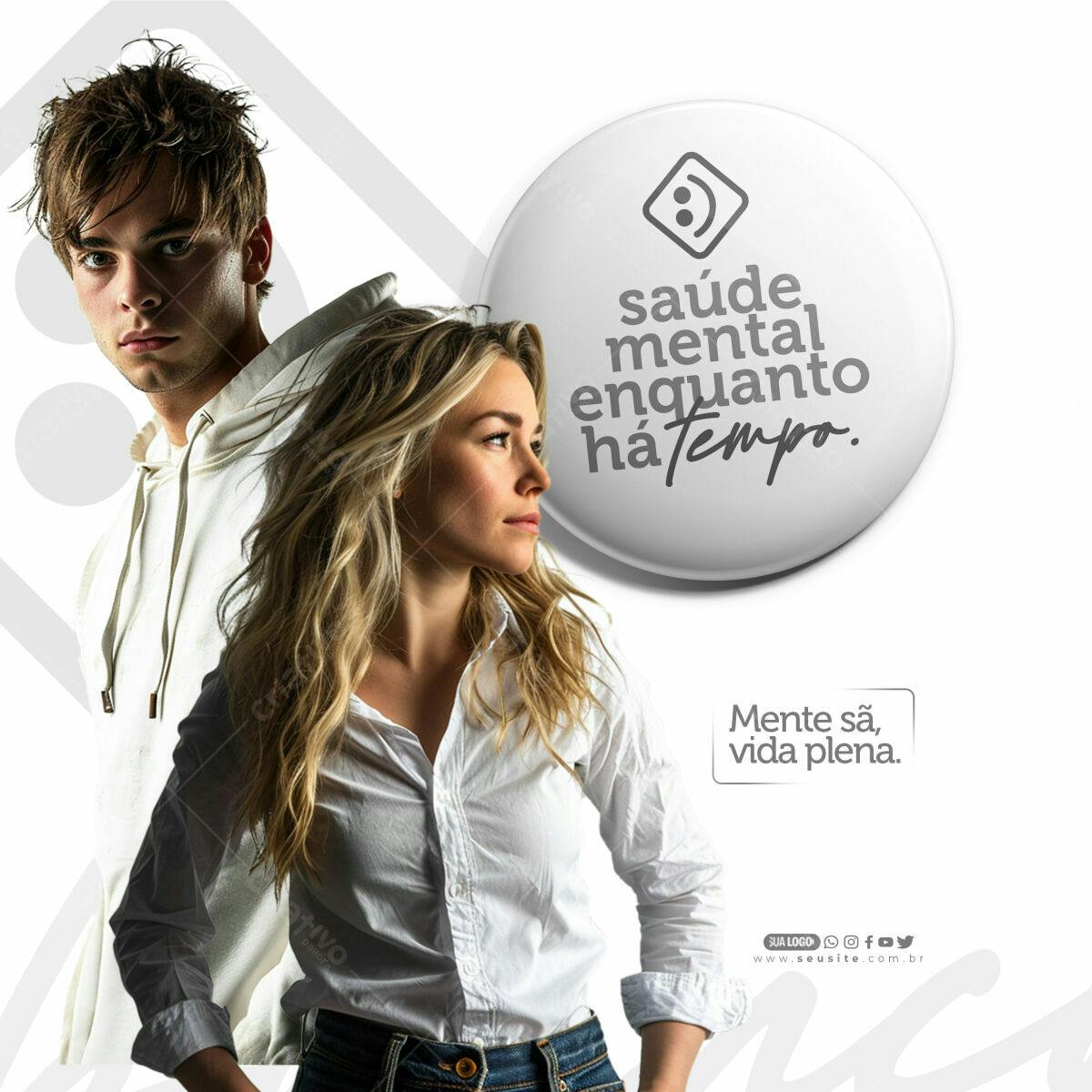 Flyer Saúde Mental PSD Editável