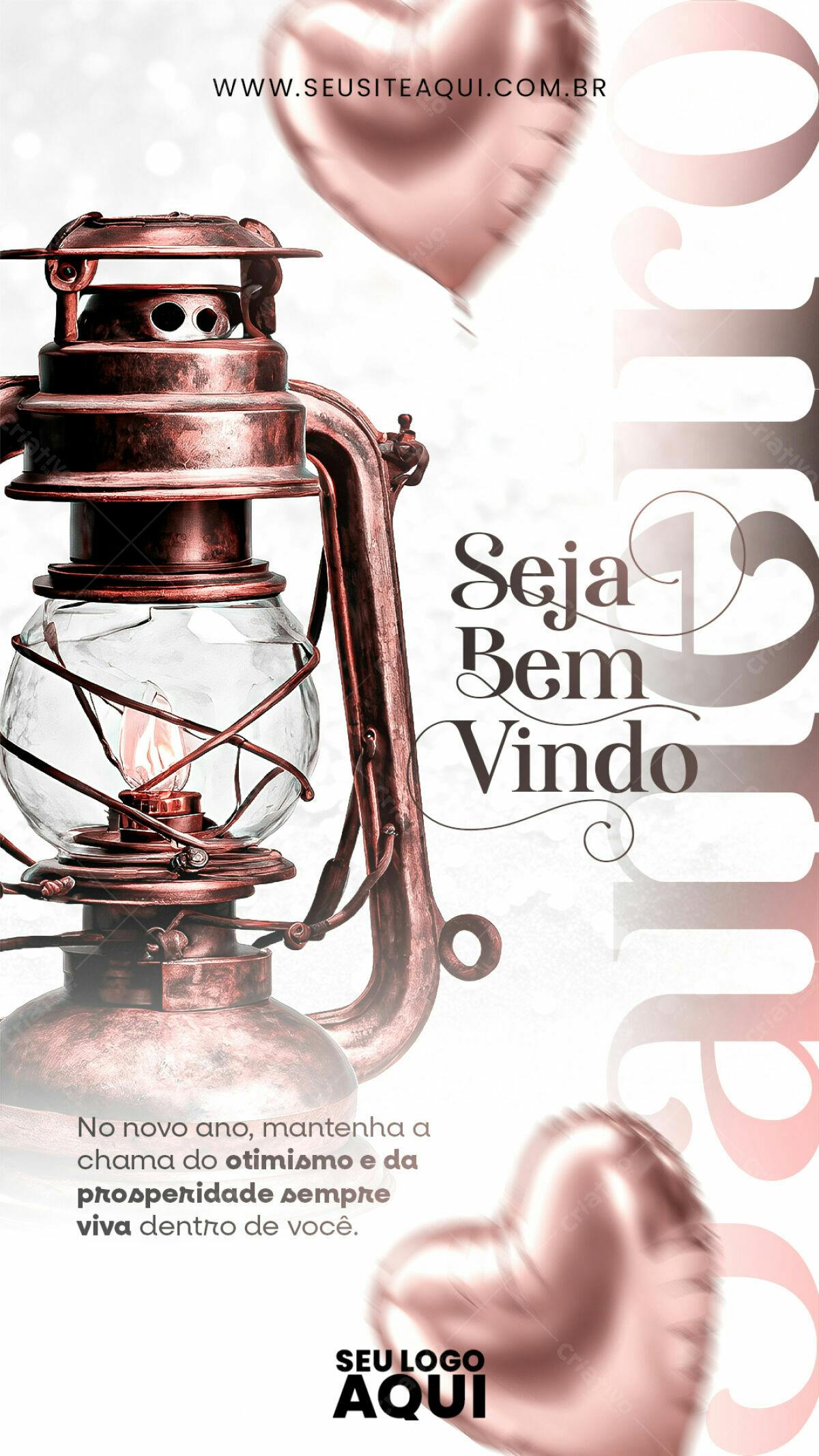 Flyer Boas Vindas Ano Novo PSD Editável