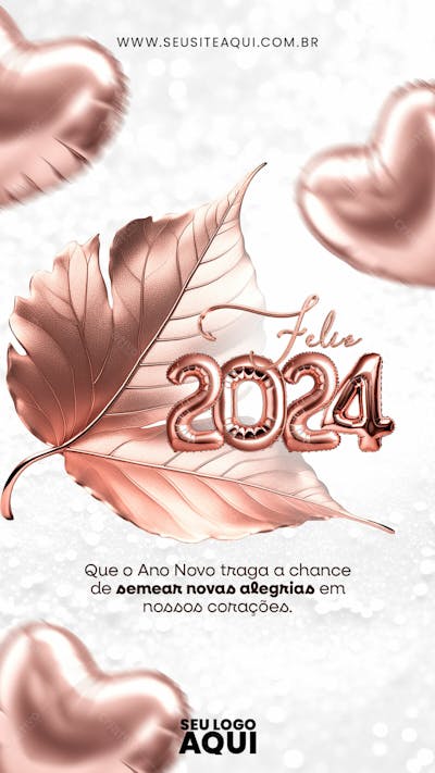 STORY | SEJA BEM VINDO JANEIRO | BEM VINDO 2024 | FELIZ ANO NOVO| PSD EDITÁVEL