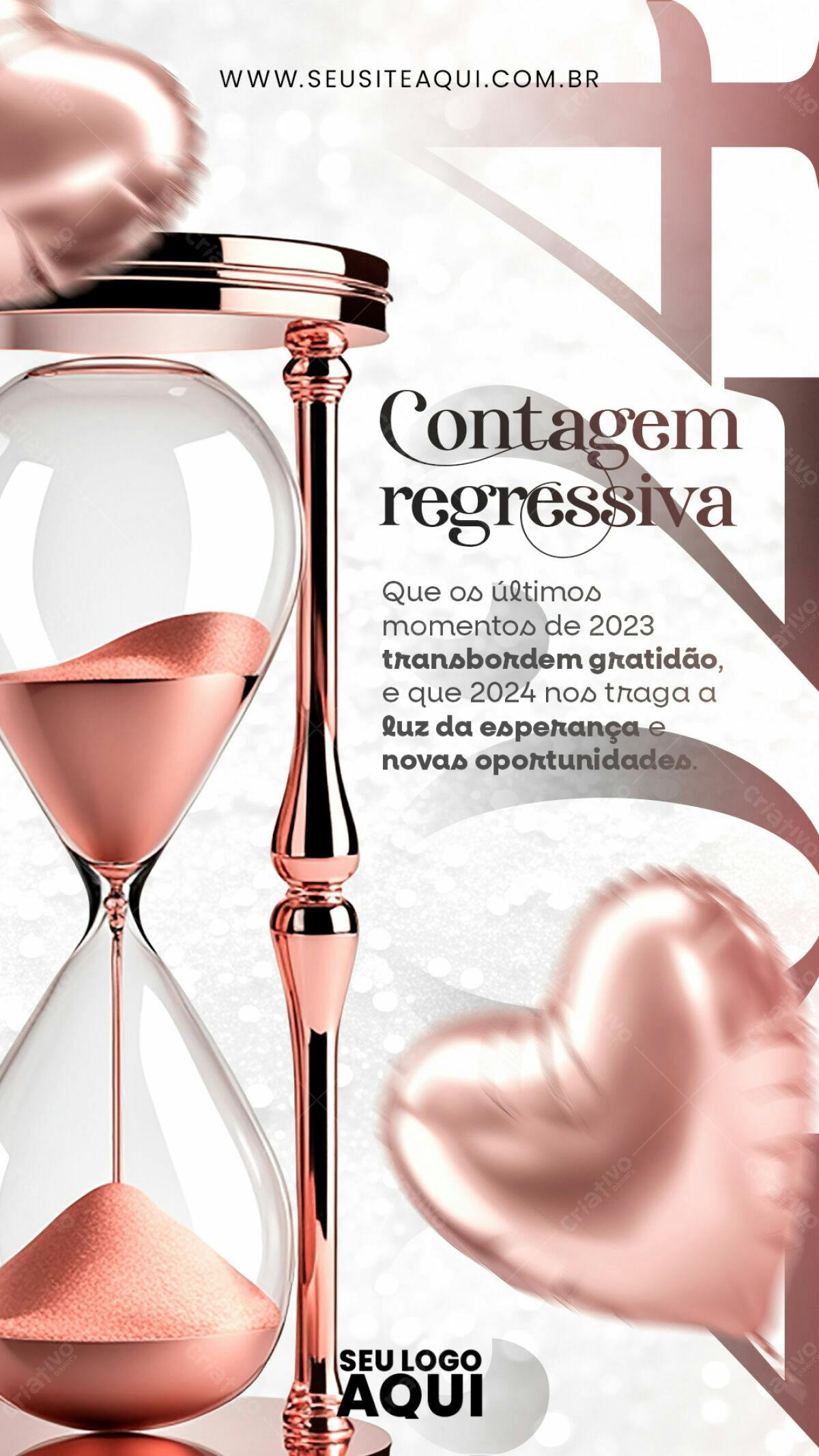 Flyer Contagem Regressiva Ano Novo PSD Editável