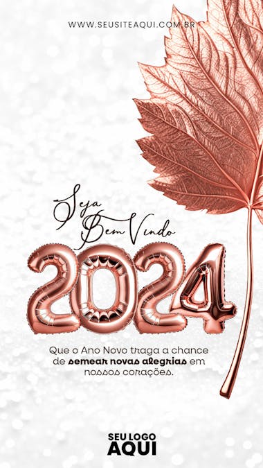 Story | seja bem vindo janeiro | bem vindo 2024 | feliz ano novo| psd editável