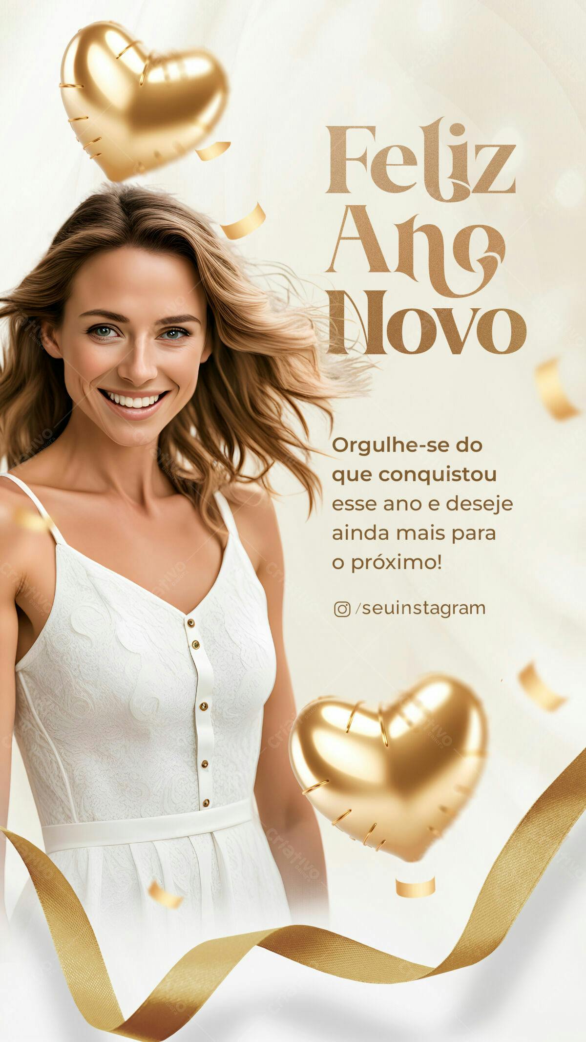 Postagem Feliz Ano Novo PSD Editável