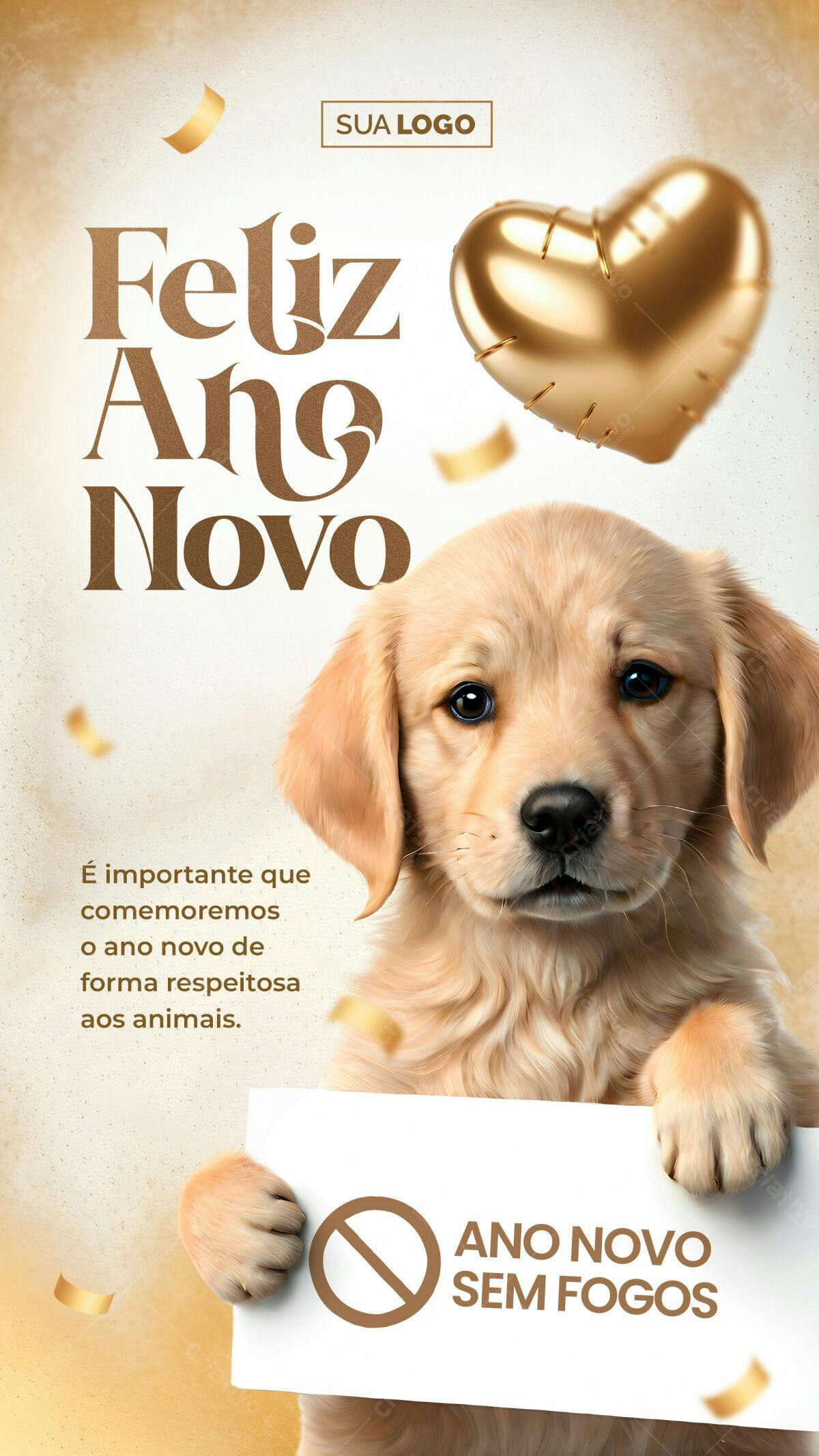 Flyer Ano Novo Sem Fogos PSD Editável