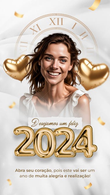 Social media ano novo feliz 2024 new year happy 2024