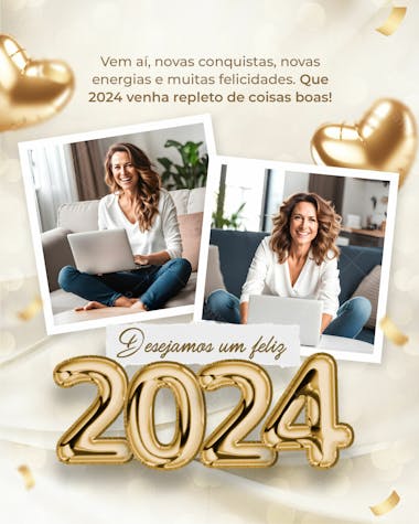 Social media ano novo feliz 2024 new year happy 2024